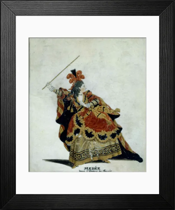 Framed Print : Medee. Costume design for the opera Thesee by Jean-Baptiste Lully, 1770-1778 Framed Print : Medee. Costume design for the opera Thesee by Jean-Baptiste Lully, 1770-1778