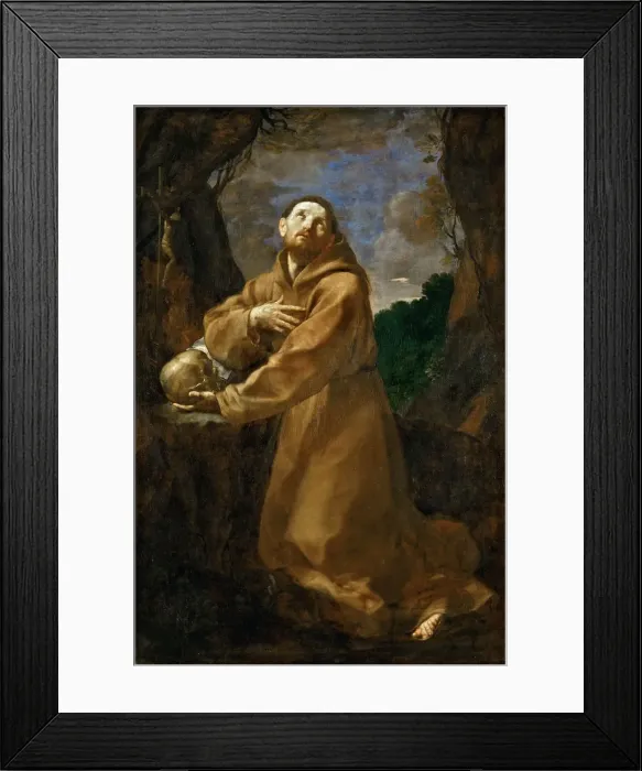 Framed Print : Saint Francis of Assisi in Ecstasy, c. 1615. Creator: Reni, Guido (1575-1642) Framed Print : Saint Francis of Assisi in Ecstasy, c. 1615. Creator: Reni, Guido (1575-1642)
