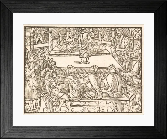 Framed Print : Comedies de Terence by Jean de Roigny, 1552. Creator: Anonymous Framed Print : Comedies de Terence by Jean de Roigny, 1552. Creator: Anonymous