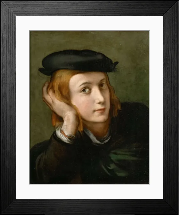 Framed Print : Portrait of a Boy, ca 1524. Creator: Parmigianino (1503-1540) Framed Print : Portrait of a Boy, ca 1524. Creator: Parmigianino (1503-1540)