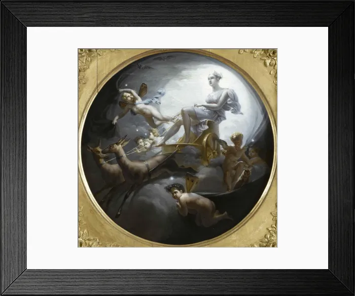 Framed Print : Diana on her chariot, 1821. Creator: Blondel, Merry-Joseph (1781-1853) Framed Print : Diana on her chariot, 1821. Creator: Blondel, Merry-Joseph (1781-1853)