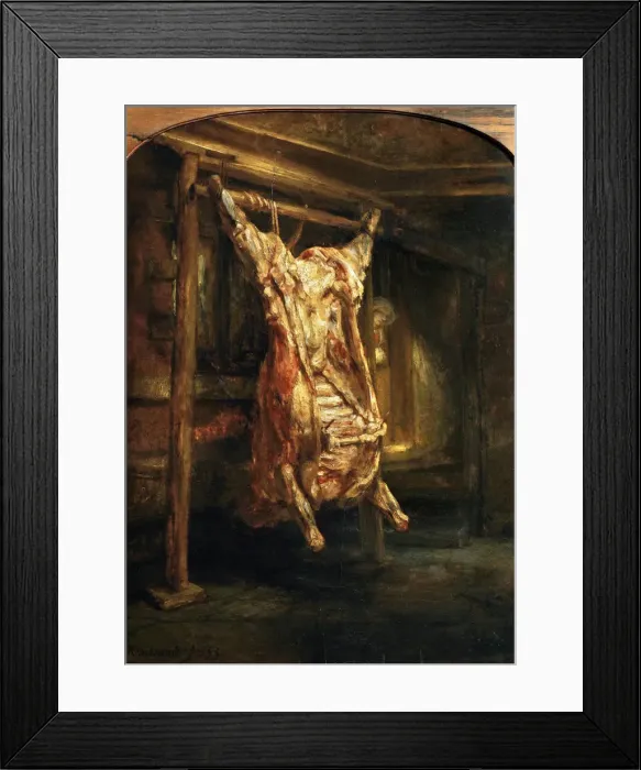 Framed Print : Slaughtered Ox, 1655. Creator: Rembrandt van Rhijn (1606-1669) Framed Print : Slaughtered Ox, 1655. Creator: Rembrandt van Rhijn (1606-1669)