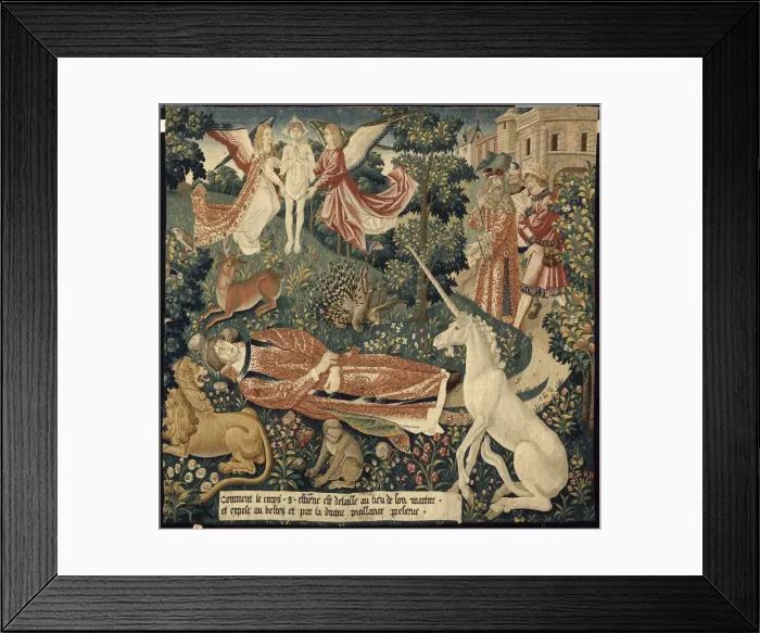 Framed Print : Unicorn. From: La Tenture de saint Etienne