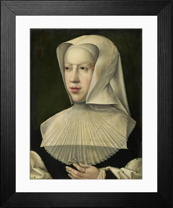 Framed Print : Portrait of Margaret of Austria (1480-1530). Creator: Orley, Bernaert, van (1488-1541) Framed Print : Portrait of Margaret of Austria (1480-1530). Creator: Orley, Bernaert, van (1488-1541)