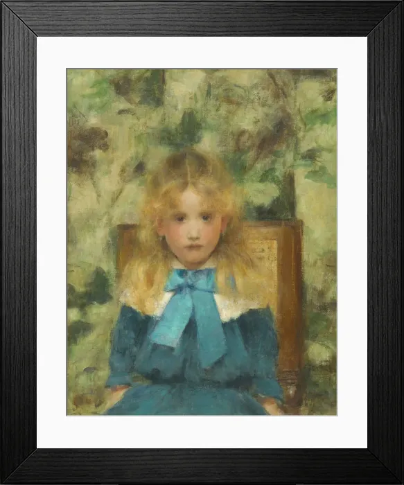 Framed Print : Portrait of Mademoiselle Van der Hecht, 1883. Creator: Khnopff, Fernand (1858-1921) Framed Print : Portrait of Mademoiselle Van der Hecht, 1883. Creator: Khnopff, Fernand (1858-1921)