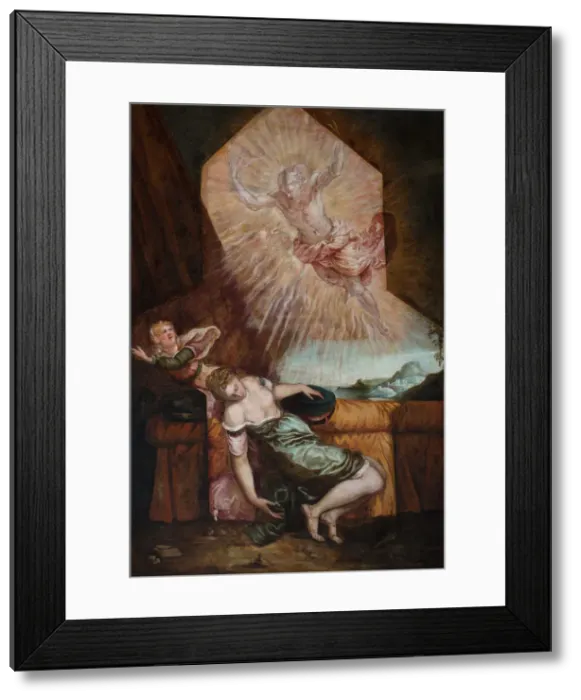 Framed Print : Jupiter and Semele. Creator: Tintoretto, Jacopo (1518-1594) Framed Print : Jupiter and Semele. Creator: Tintoretto, Jacopo (1518-1594)