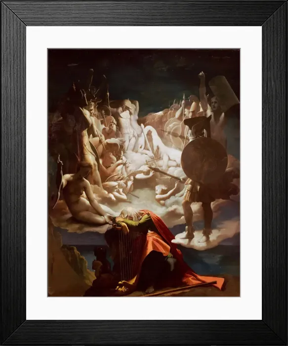 Framed Print : The Dream of Ossian, 1813. Creator: Ingres, Jean Auguste Dominique (1780-1867) Framed Print : The Dream of Ossian, 1813. Creator: Ingres, Jean Auguste Dominique (1780-1867)