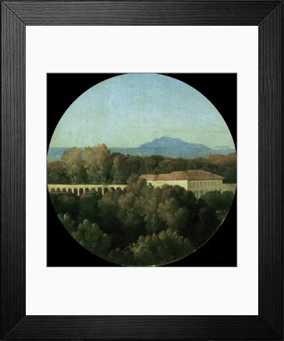 Framed Print : Roman landscape with acuaduct of the Villa Borghese, 1807. Creator: Ingres, Jean Auguste Dominique Framed Print : Roman landscape with acuaduct of the Villa Borghese, 1807. Creator: Ingres, Jean Auguste Dominique