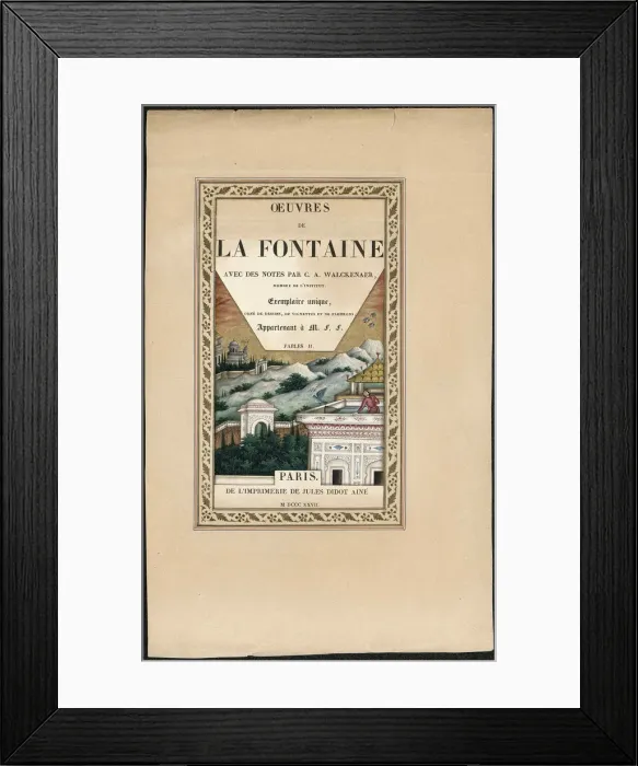 Framed Print : Fables de La Fontaine, 1837-1839. Creator: Imam Bakhsh Lahori (active 1830s-1840s) Framed Print : Fables de La Fontaine, 1837-1839. Creator: Imam Bakhsh Lahori (active 1830s-1840s)