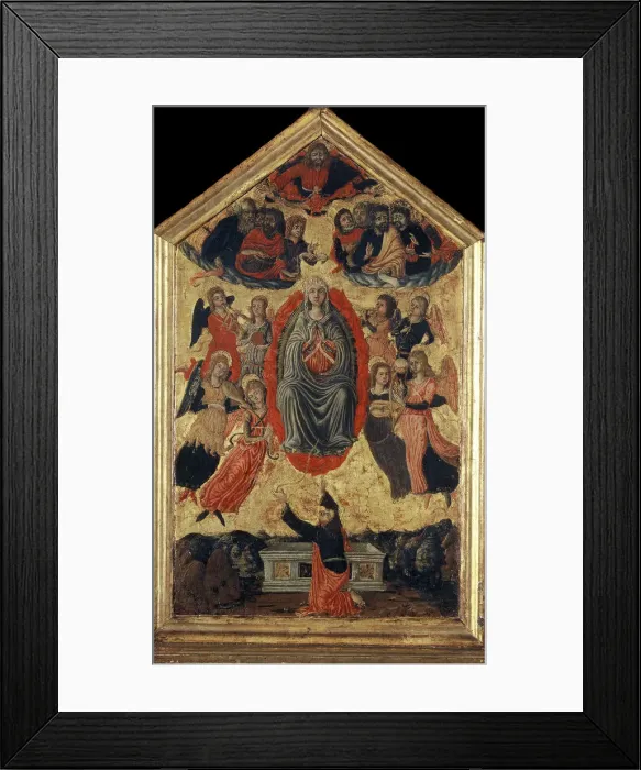Framed Print : The Assumption of the Blessed Virgin Mary and The Girdle of Thomas, 15th century Framed Print : The Assumption of the Blessed Virgin Mary and The Girdle of Thomas, 15th century