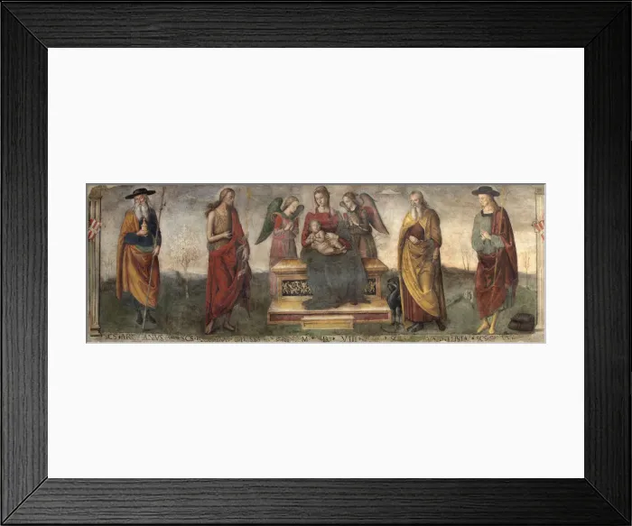 Framed Print : Virgin and Child with Saints, 1508. Creator: Gerino da Pistoia (1480-1529) Framed Print : Virgin and Child with Saints, 1508. Creator: Gerino da Pistoia (1480-1529)