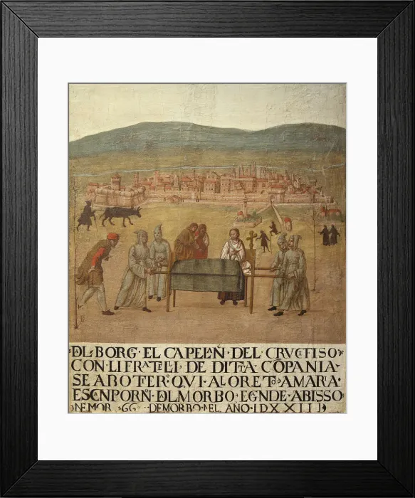 Framed Print : Pilgrimage of the Compagnia del Crocifisso to Loreto, First Half of 16th cen Creator Framed Print : Pilgrimage of the Compagnia del Crocifisso to Loreto, First Half of 16th cen Creator