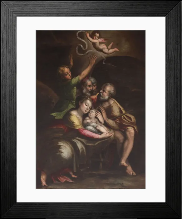 Framed Print : The Adoration of the Christ Child, Mid of 16th cen Creator: Gherardi, Cristofano (1508-1556) Framed Print : The Adoration of the Christ Child, Mid of 16th cen Creator: Gherardi, Cristofano (1508-1556)