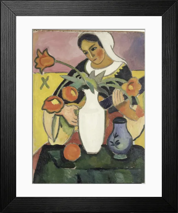 Framed Print : The Lute Player, 1910. Creator: Macke, August (1887-1914) Framed Print : The Lute Player, 1910. Creator: Macke, August (1887-1914)