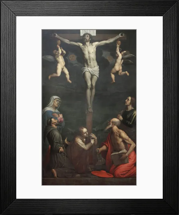 Framed Print : The Crucifixion with Saints, Early 17th cen Creator: Cresti (called Il Passignano) Framed Print : The Crucifixion with Saints, Early 17th cen Creator: Cresti (called Il Passignano)