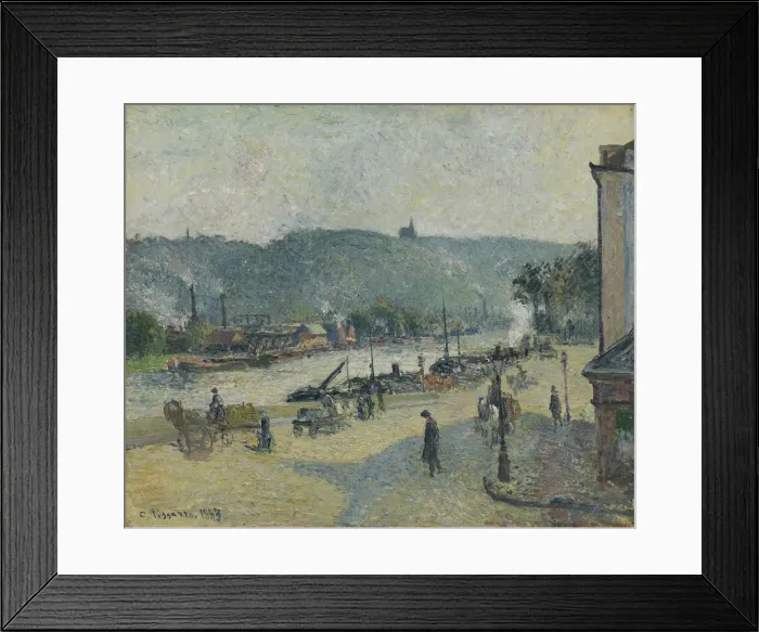 Framed Print : Place Lafayette, Rouen, 1883. Creator: Pissarro, Camille (1830-1903) Framed Print : Place Lafayette, Rouen, 1883. Creator: Pissarro, Camille (1830-1903)