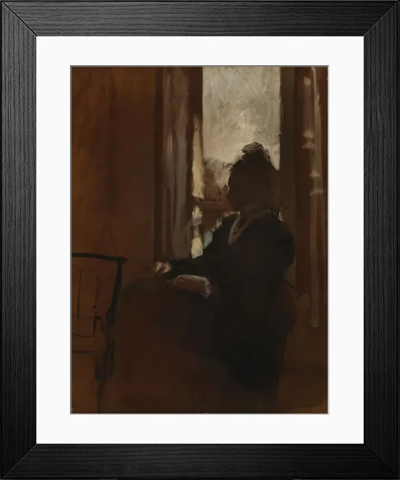 Framed Print : Woman at the window, 1871-1872. Creator: Degas, Edgar (1834-1917) Framed Print : Woman at the window, 1871-1872. Creator: Degas, Edgar (1834-1917)