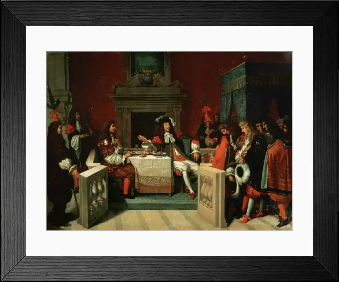 Framed Print : Moliere at the table of Louis XIV, 1857. Creator: Ingres, Jean Auguste Dominique (1780-1867) Framed Print : Moliere at the table of Louis XIV, 1857. Creator: Ingres, Jean Auguste Dominique (1780-1867)