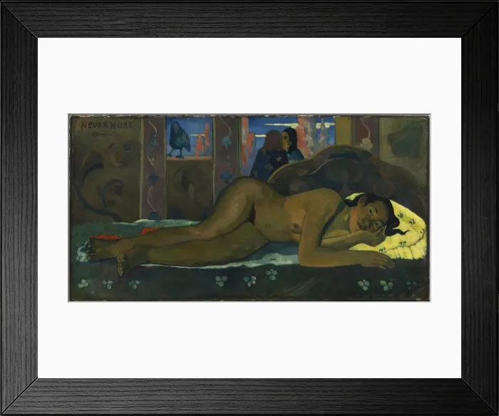 Framed Print : Nevermore, 1897. Creator: Gauguin, Paul Eugene Henri (1848-1903) Framed Print : Nevermore, 1897. Creator: Gauguin, Paul Eugene Henri (1848-1903)