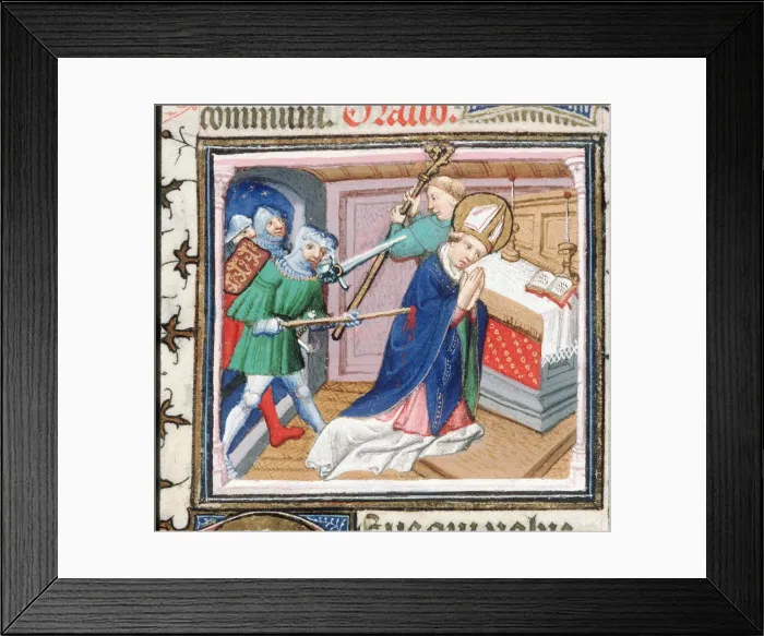 Framed Print : The Martyrdom of Saint Thomas Becket, 1460s. Creator: Anonymous Framed Print : The Martyrdom of Saint Thomas Becket, 1460s. Creator: Anonymous