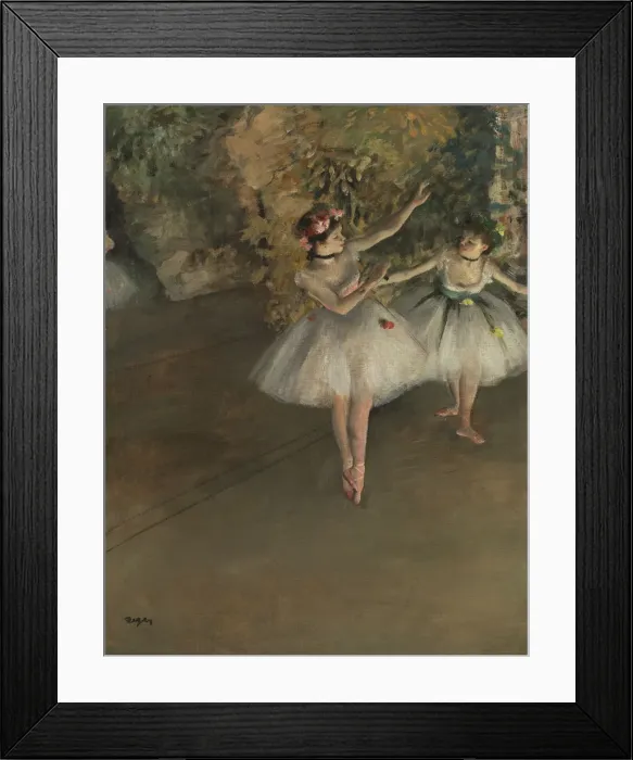 Framed Print : Two Dancers on a Stage, 1874. Creator: Degas, Edgar (1834-1917)