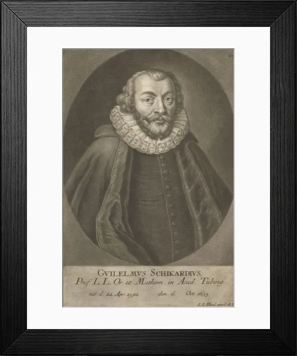 Framed Print : Portrait of Wilhelm Schickard (1592-1635). Creator: Anonymous Framed Print : Portrait of Wilhelm Schickard (1592-1635). Creator: Anonymous