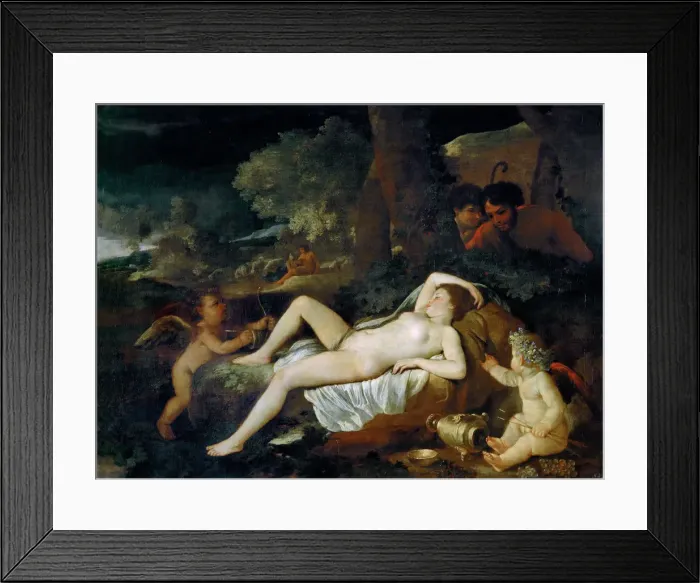 Framed Print : Resting Venus with cupid, ca 1624. Creator: Poussin, Nicolas (1594-1665) Framed Print : Resting Venus with cupid, ca 1624. Creator: Poussin, Nicolas (1594-1665)