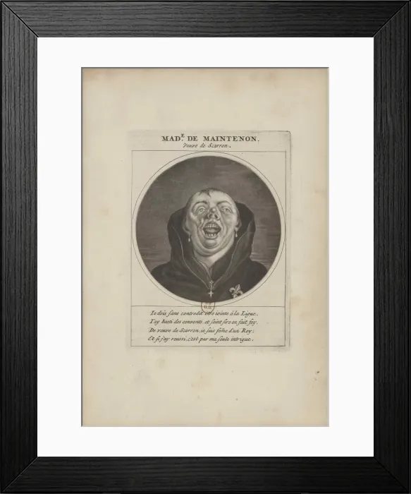 Framed Print : Madame de Maintenon disguised as a monk, ca 1690. Creator: Anonymous Framed Print : Madame de Maintenon disguised as a monk, ca 1690. Creator: Anonymous