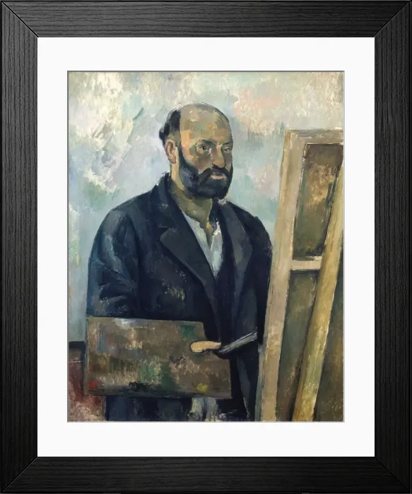Framed Print : Portrait de l artiste a la palette, c. 1890. Creator: Cezanne, Paul (1839-1906) Framed Print : Portrait de l artiste a la palette, c. 1890. Creator: Cezanne, Paul (1839-1906)
