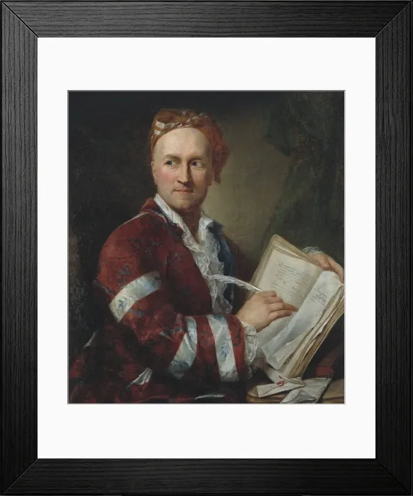 Framed Print : Emer de Vattel (Portrait of the Neuchatel scholar), ca 1760. Creator: Anonymous Framed Print : Emer de Vattel (Portrait of the Neuchatel scholar), ca 1760. Creator: Anonymous