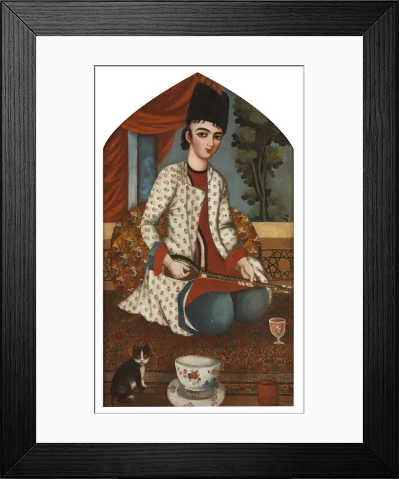 Framed Print : Sitar player, c. 1830-1840. Creator: Anonymous Framed Print : Sitar player, c. 1830-1840. Creator: Anonymous