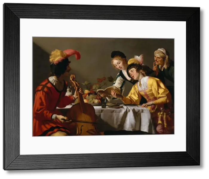Framed Print : Concert, ca 1627. Creator: Honthorst, Gerrit, van (1590-1656) Framed Print : Concert, ca 1627. Creator: Honthorst, Gerrit, van (1590-1656)