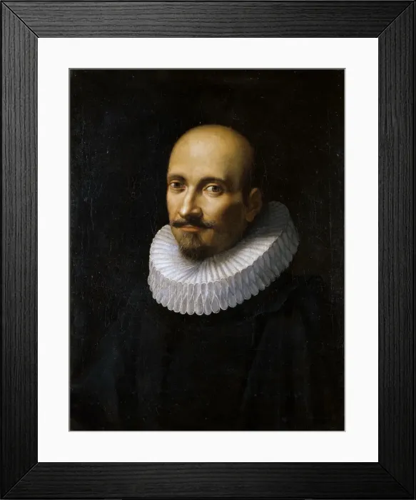 Framed Print : Portrait of Marcello Provenzale 1575-1639, First third of 17th cen Creator: Leoni