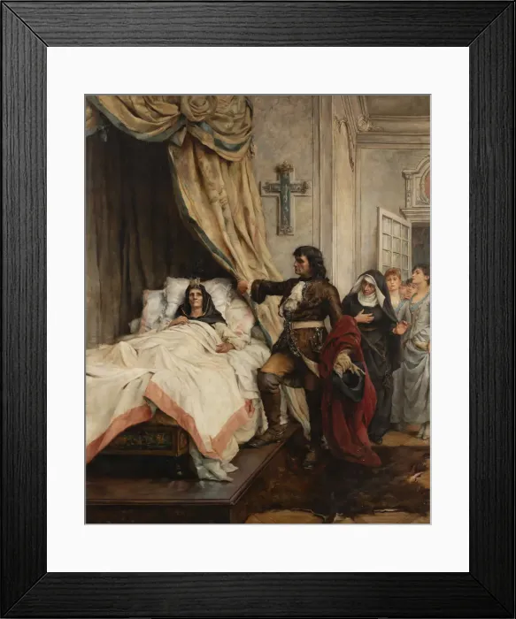 Framed Print : Peter the Great visiting Madame de Maintenon in 1717, End of 19th cen Creator: Champ-Renaud