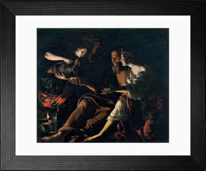 Framed Print : Lot and his Daughters, 1617. Creator: Guerrieri, Giovanni Francesco (1589-1657) Framed Print : Lot and his Daughters, 1617. Creator: Guerrieri, Giovanni Francesco (1589-1657)