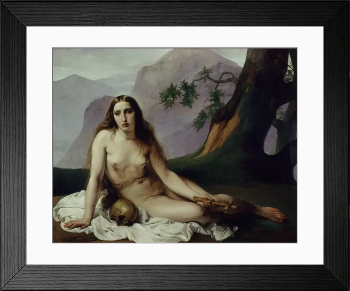 Framed Print : The Repentant Mary Magdalene, 1833. Creator: Hayez, Francesco (1791-1882)