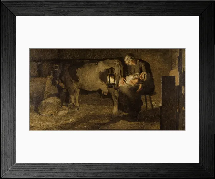 Framed Print : Le due madri (The two mothers), 1889. Creator: Segantini, Giovanni (1858-1899) Framed Print : Le due madri (The two mothers), 1889. Creator: Segantini, Giovanni (1858-1899)