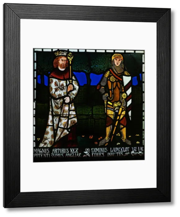 Framed Print : King Arthur and Sir Lancelot, 1862. Creator: Morris & Co Framed Print : King Arthur and Sir Lancelot, 1862. Creator: Morris & Co
