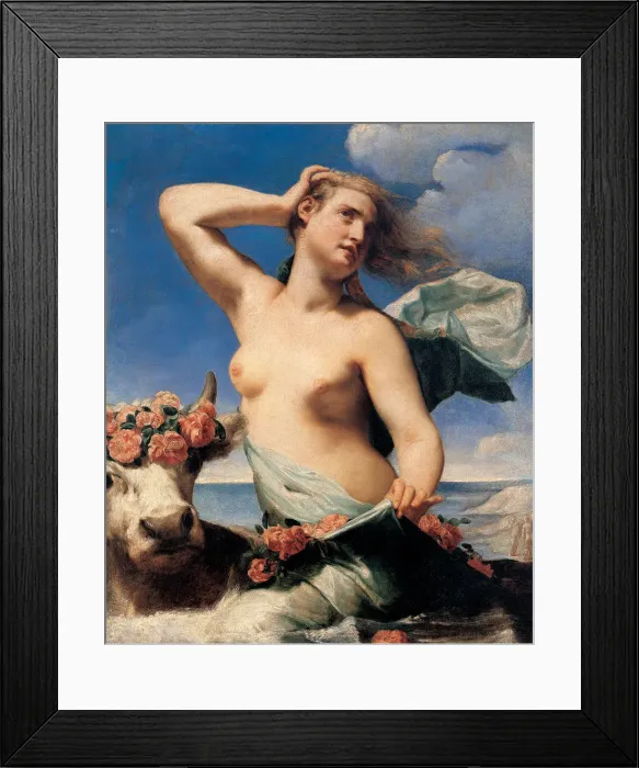 Framed Print : The Rape of Europa, c. 1650. Creator: Canlassi (Called Cagnacci), Guido (Guidobaldo) (1601-1663) Framed Print : The Rape of Europa, c. 1650. Creator: Canlassi (Called Cagnacci), Guido (Guidobaldo) (1601-1663)