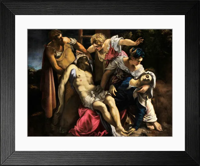 Framed Print : The Deposition, ca 1562. Creator: Tintoretto, Jacopo (1518-1594) Framed Print : The Deposition, ca 1562. Creator: Tintoretto, Jacopo (1518-1594)