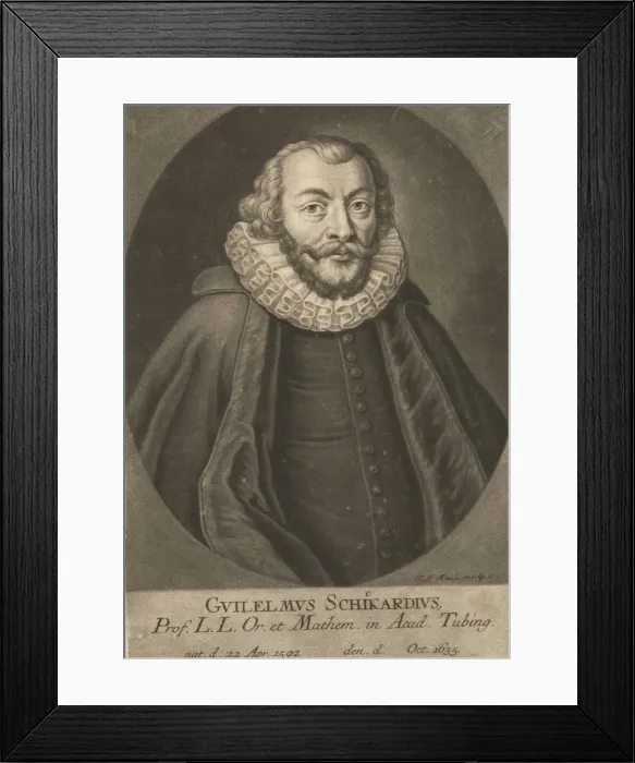 Framed Print : Portrait of Wilhelm Schickard (1592-1635). Creator: Anonymous Framed Print : Portrait of Wilhelm Schickard (1592-1635). Creator: Anonymous