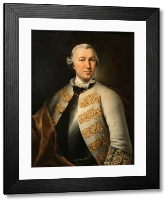 Framed Print : Portrait of Count Karl von Sievers (1710-1774), 1755. Creator: Pfandzelt, Lucas Conrad (1716-1786) Framed Print : Portrait of Count Karl von Sievers (1710-1774), 1755. Creator: Pfandzelt, Lucas Conrad (1716-1786)
