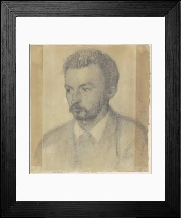 Framed Print : Self-Portrait, 1895. Creator: Hammershoi, Vilhelm (1864-1916) Framed Print : Self-Portrait, 1895. Creator: Hammershoi, Vilhelm (1864-1916)