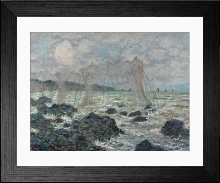 Framed Print : Fishing nets at Pourville, 1882. Creator: Monet, Claude (1840-1926) Framed Print : Fishing nets at Pourville, 1882. Creator: Monet, Claude (1840-1926)