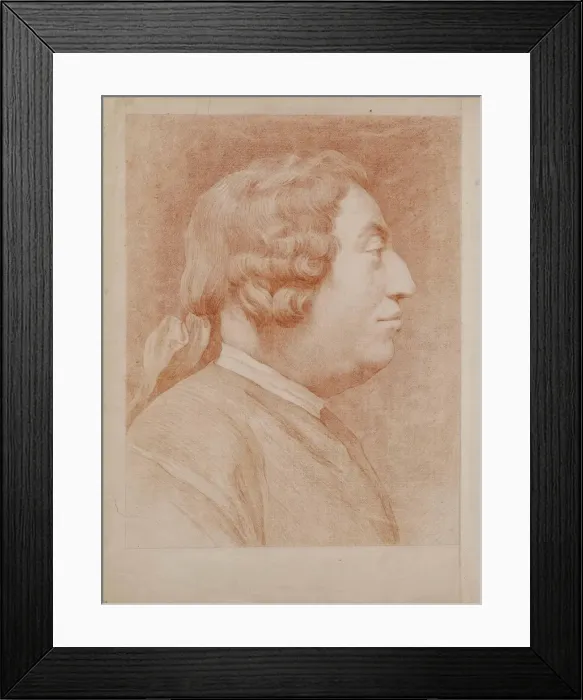 Framed Print : Self-Portrait. Creator: Bouchardon, Edme (1698-1762) Framed Print : Self-Portrait. Creator: Bouchardon, Edme (1698-1762)