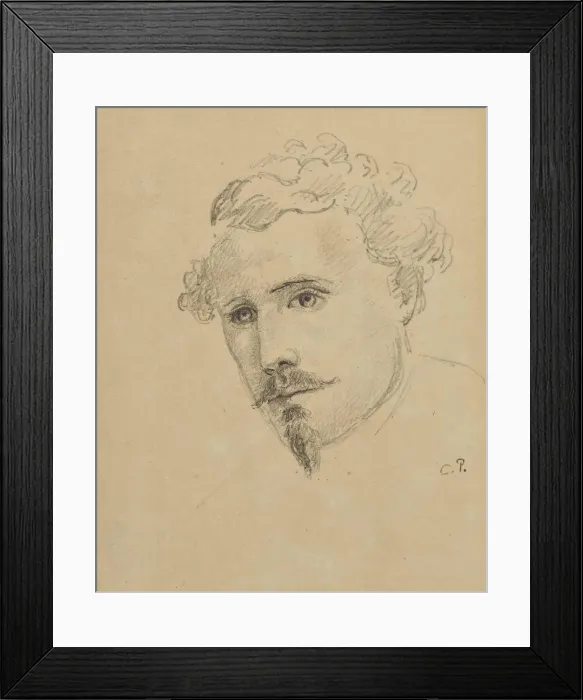 Framed Print : Self-Portrait, c. 1853. Creator: Pissarro, Camille (1830-1903) Framed Print : Self-Portrait, c. 1853. Creator: Pissarro, Camille (1830-1903)