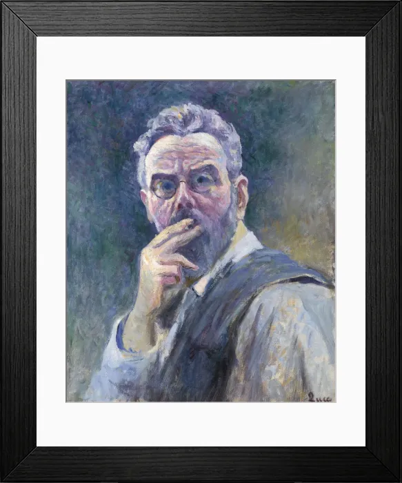 Framed Print : Self-Portrait with cigaret, c. 1905. Creator: Luce, Maximilien (1858-1941) Framed Print : Self-Portrait with cigaret, c. 1905. Creator: Luce, Maximilien (1858-1941)