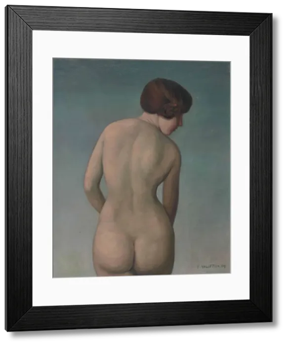 Framed Print : Femme nue de dos, 1909. Creator: Vallotton, Felix Edouard (1865-1925) Framed Print : Femme nue de dos, 1909. Creator: Vallotton, Felix Edouard (1865-1925)