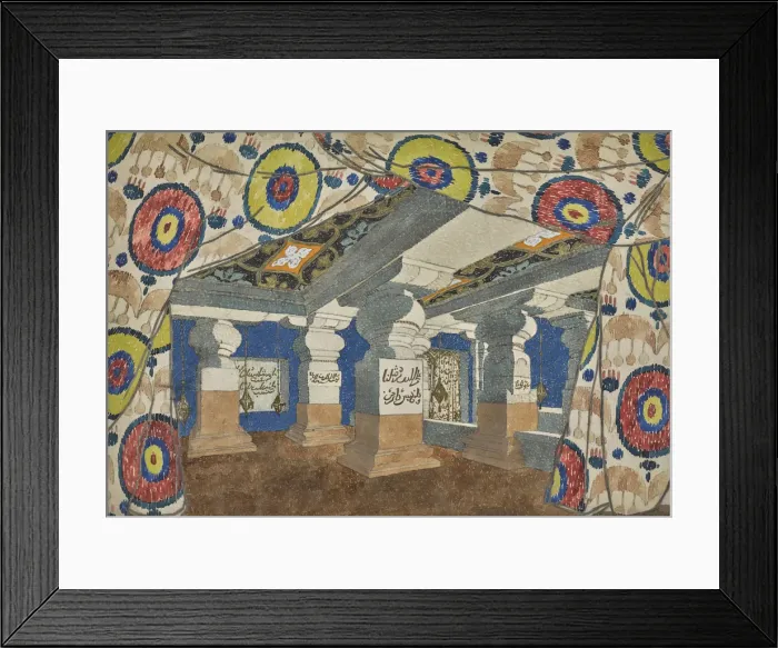 Framed Print : Stage design for the revue Aladin, or the Wonderful Lamp, 1919. Creator: Bakst Framed Print : Stage design for the revue Aladin, or the Wonderful Lamp, 1919. Creator: Bakst