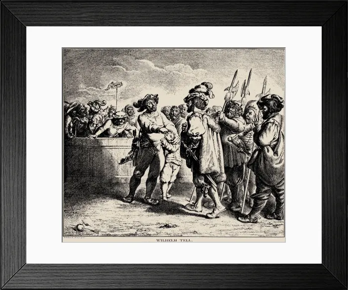 Framed Print : Wilhelm Tell, 1781. Creator: Chodowiecki, Daniel Nikolaus (1726-1801) Framed Print : Wilhelm Tell, 1781. Creator: Chodowiecki, Daniel Nikolaus (1726-1801)